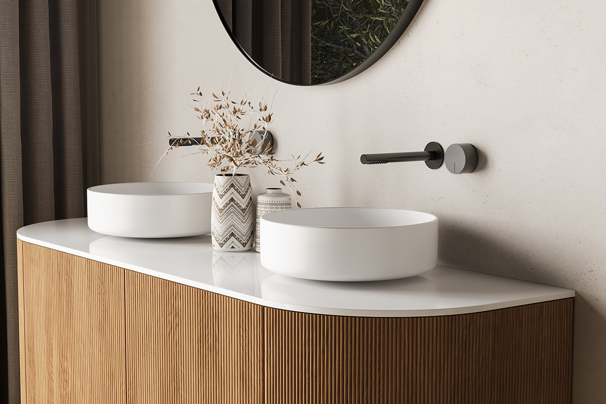 Bath Vanity with Stone Top