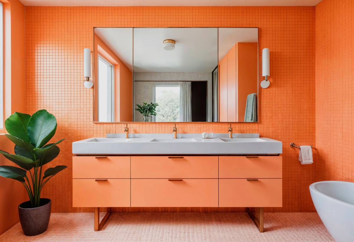 Walled-Tiles Bath Vanity