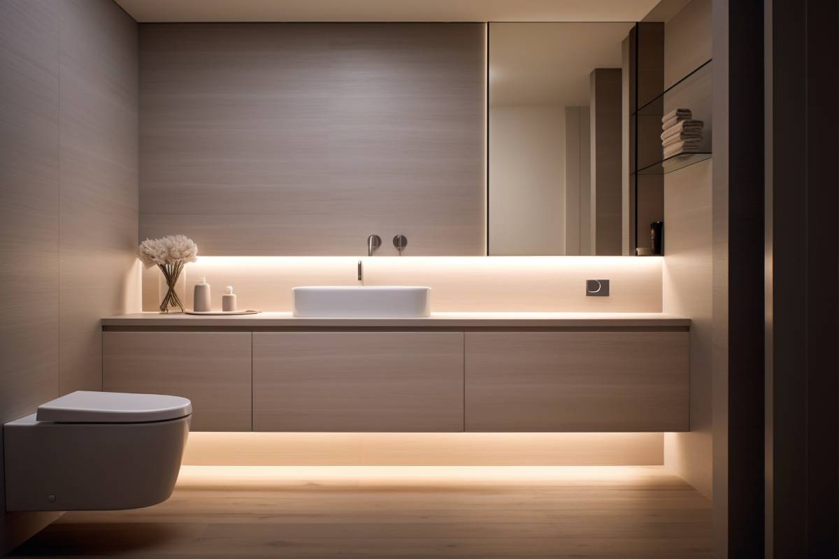 Double Floating Bathroom Vanity