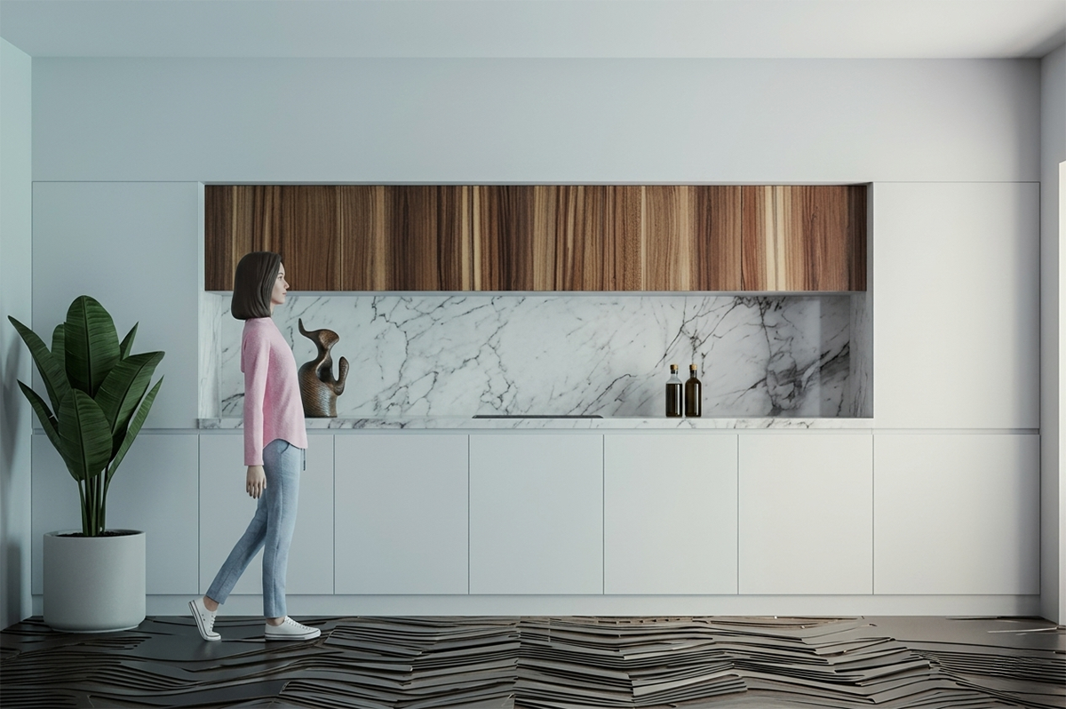 Seamless Kitchen Design: Cabinets That Blend into Walls for a Built-In Look