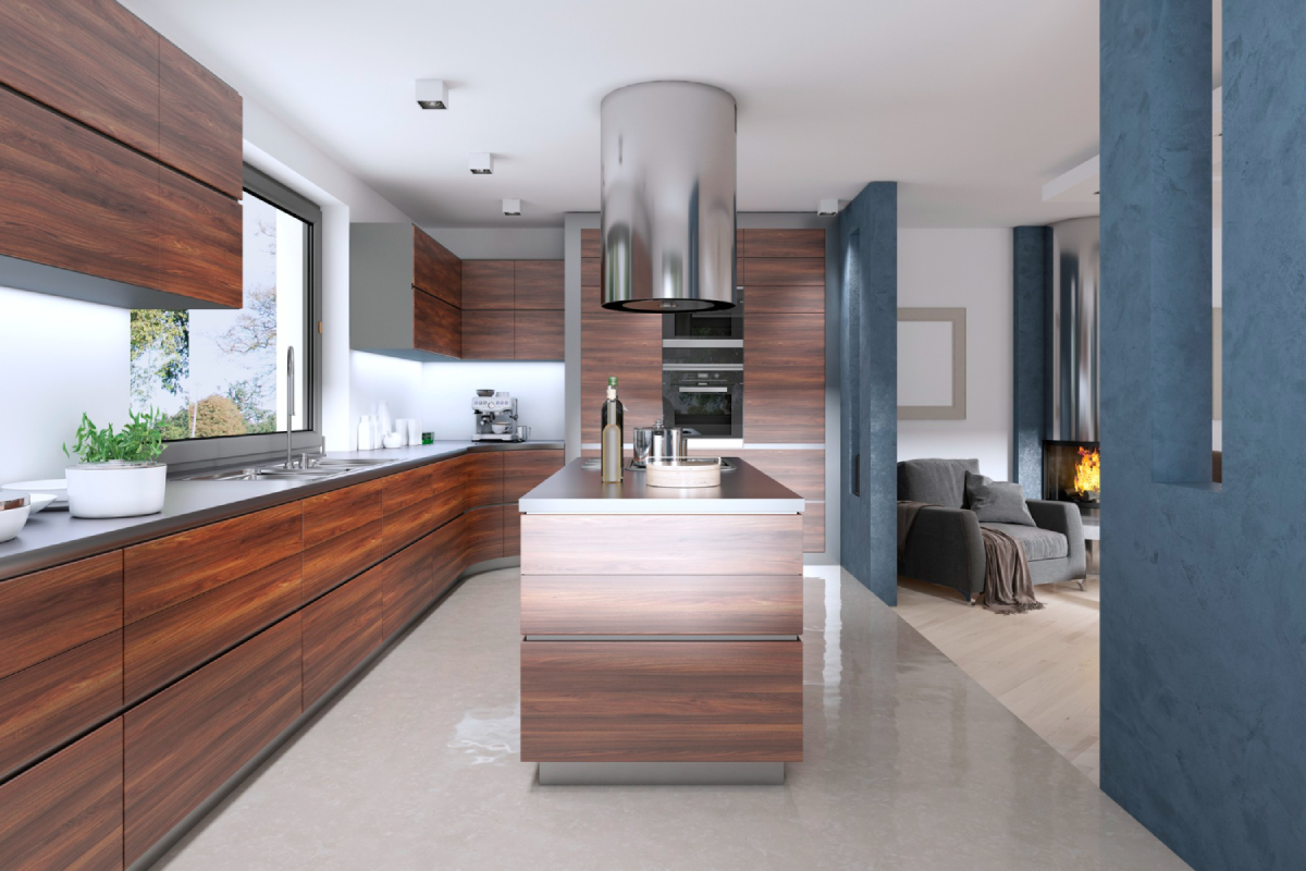 L-Shaped With Island